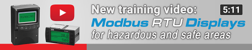 Modbus RTU displays for hazardous and safe areas