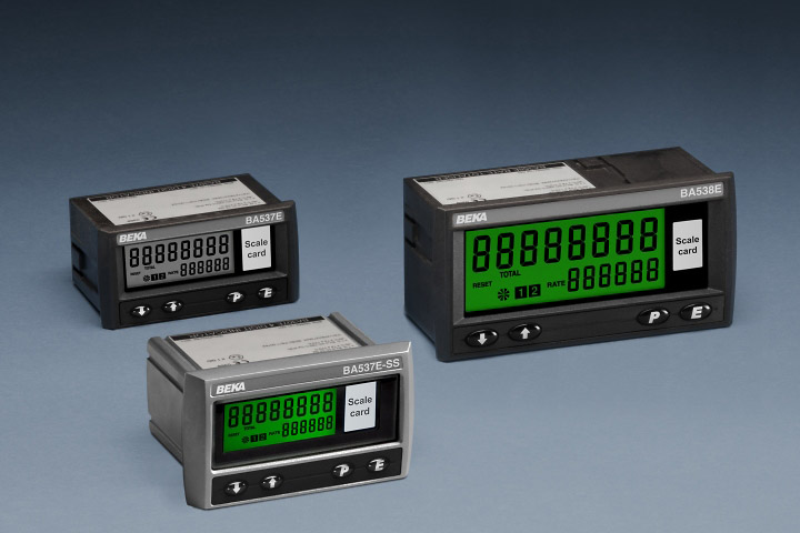 Pulse input Externally powered rate totalisers