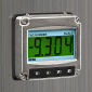 Stainless steel panel indicator has large digits